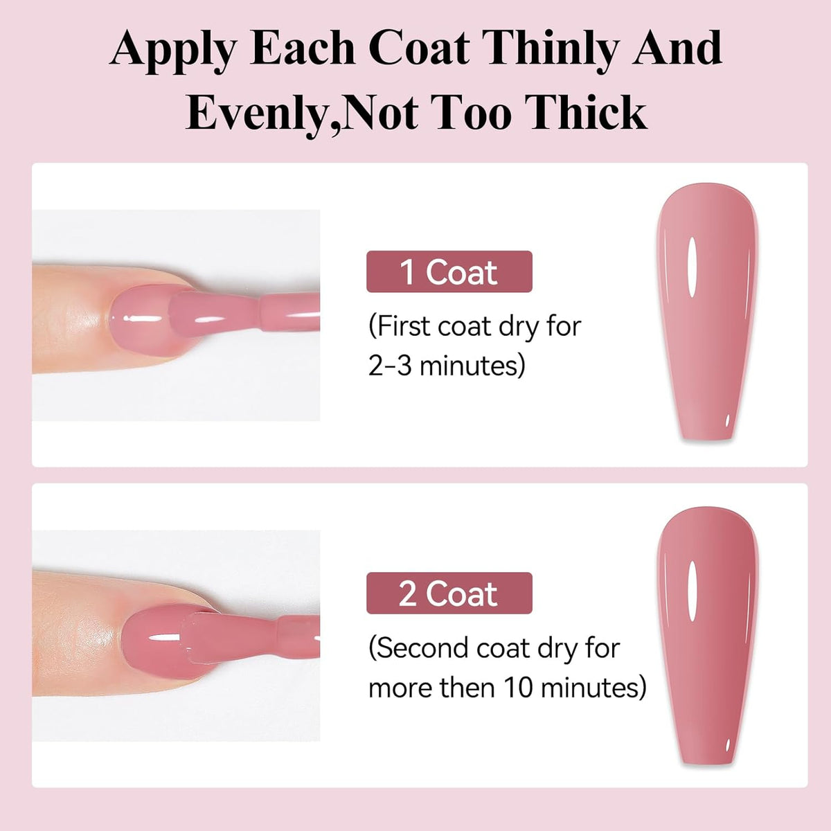 Nail Polish Quick Dry Pink Nail Lacquer Sheer Color, Regular Fast Drying Fingernail Polish Bulk Non Gel Long-Lasting DIY Salon Gift For Women
