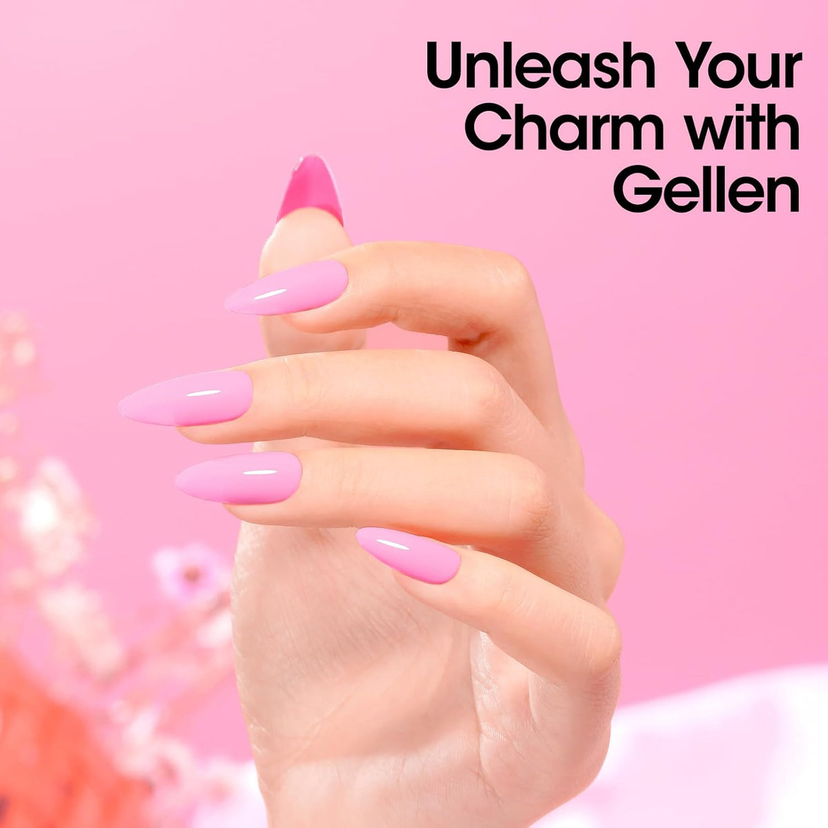 Gellen Pink Gel Nail Polish, 18ML 1Pc Pink Purple Gel Polish Soak off UV LED Nail Lamp Pink Nail Polish for Spring Summer Salon DIY Nail Art Manicure at Home Holiday Gift for Women, 0.61 Fl Oz