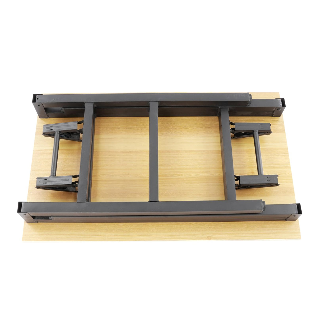 VitaChicuy Folding Desk Assembly Single-Tier Folding Computer Table Rectangular Foldable Desk Freestanding Foldable Table for Home, Office, Bedroom 165.35lbs Capacity (31.5 * 19.6 * 29.5in, Yellow)