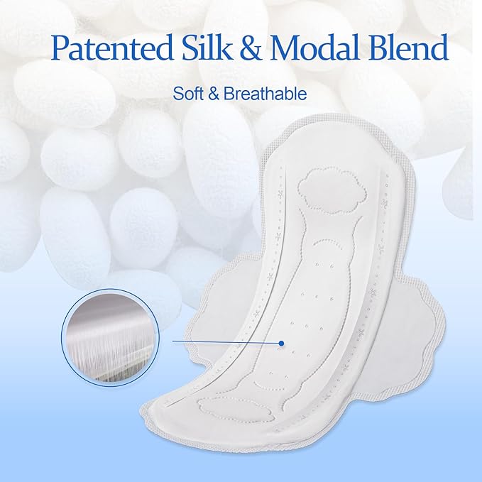 Ultra-Thin Pads for Women, Regular Daily Sanitary Pads, Breathable & Unscented Period Pad with Wings, Long-Lasting Freshness Feminine Care Menstrual Pad -16 Count