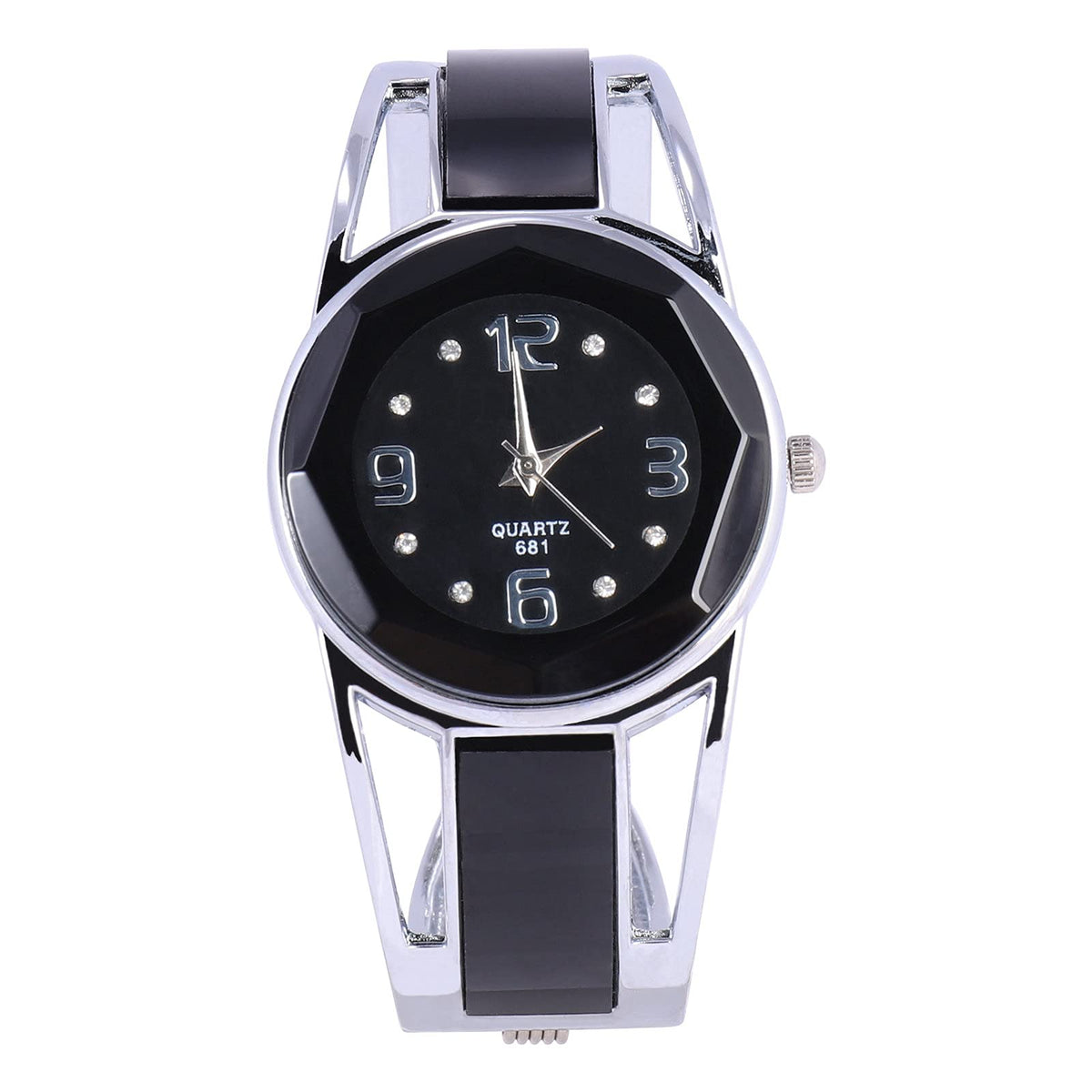 ELEOPTION Women Bangle Watch Bracelet Quartz with Rhinestone Round Dial Stainless Steel Band Wrist Ladies Watches with Womens Watch Box