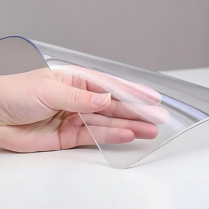 Clear Table Protector 18 x 14 Inch, 1.4mm Thick Waterproof PVC Plastic Table Cover, Durable Table Pad for Dining Room, Kitchen, Writing Desk, and Coffee Tables