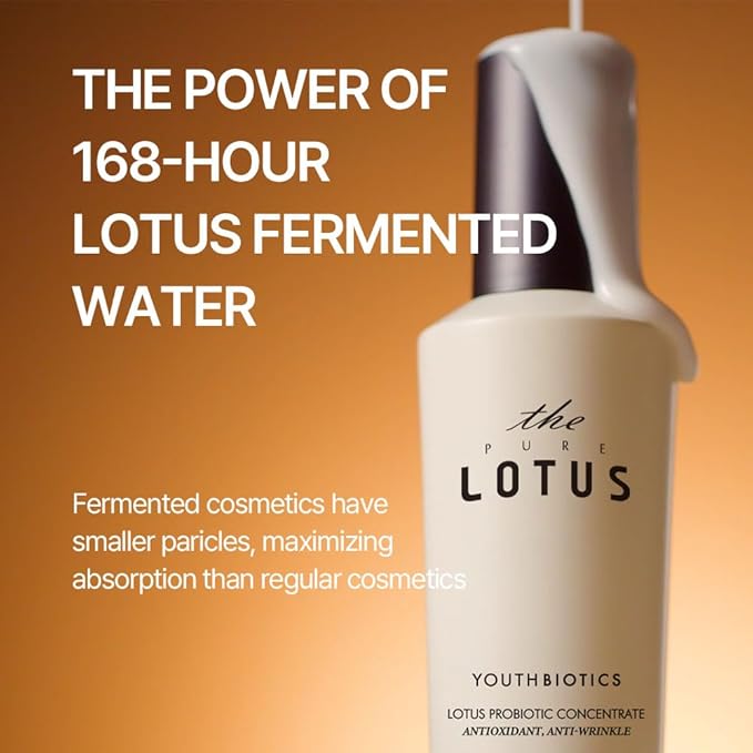 THEPURELOTUS YOUTHBIOTICS Lotus Concentrate with Centella, Premium Korean Vegan Probiotic Anti-Aging Serum Sensitive Skin –, Panthenol & Adenosine 80ml