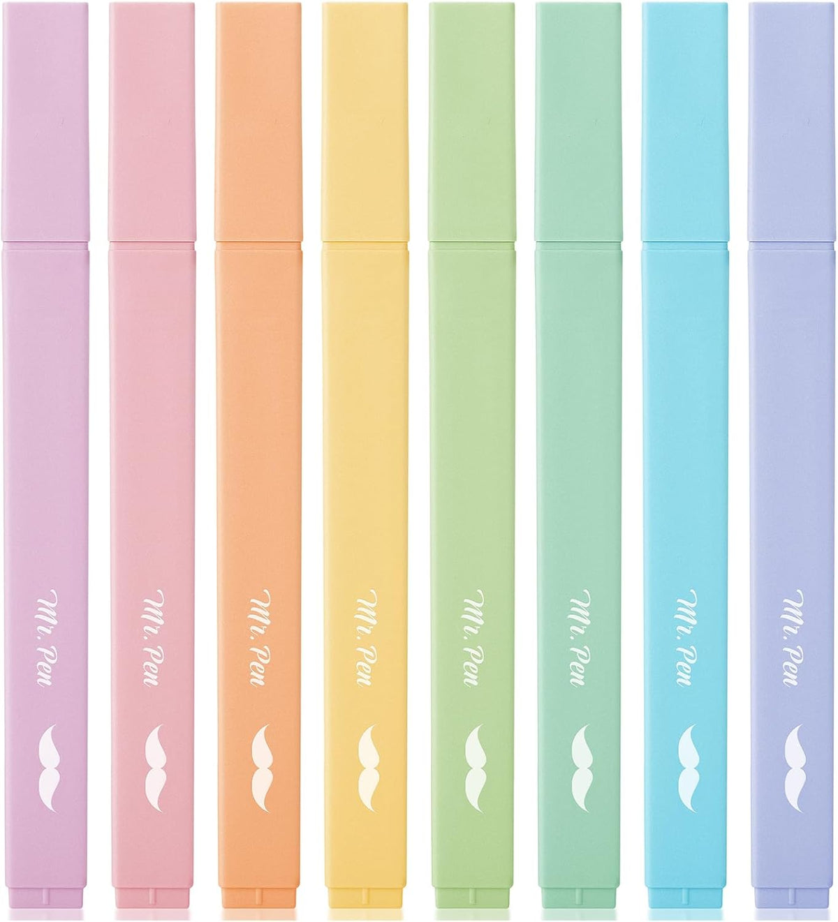 Mr. Pen- Aesthetic Highlighters, 8 pcs, Chisel Tip, Pastel Colors, Cute Highlighters Assorted Colors