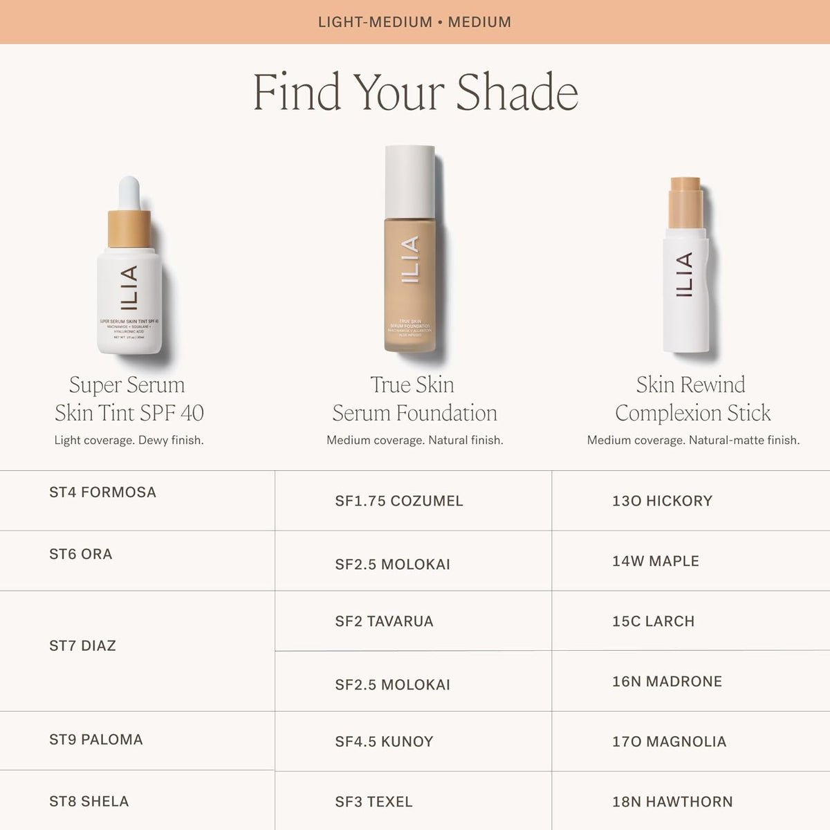 ILIA - Skin Rewind Complexion Stick - Foundation + Concealer + Skincare | Non-Toxic, Vegan, Cruelty-Free, Clean Makeup (18N - Hawthorn, 0.35 oz | 10 g)