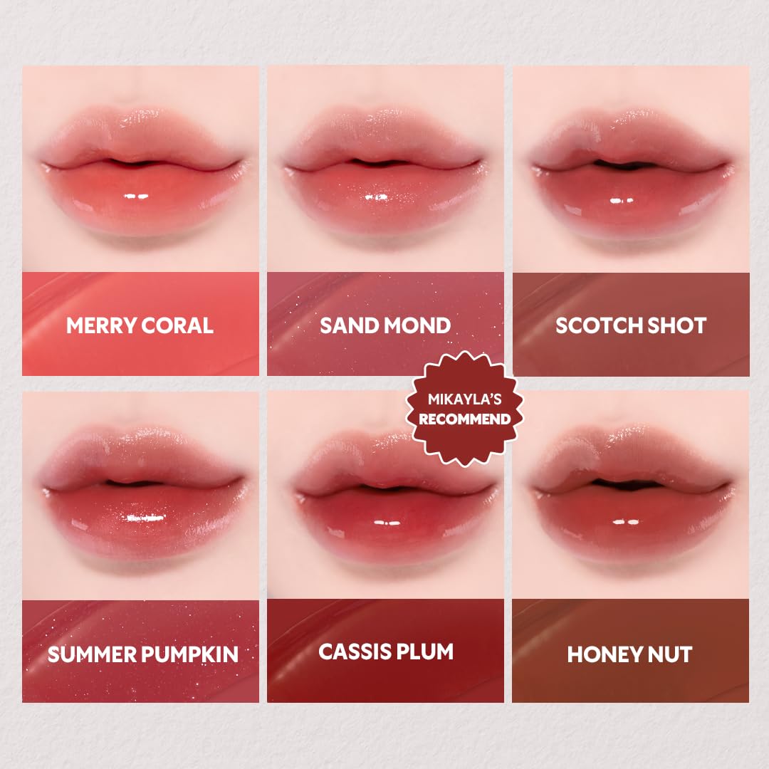 TIRTIR [*Mini Size Waterism Tinted Lip Gloss #17 Aliven, 0.06 Fl Oz – Kiss Ready Lipgloss, 12H Long Lasting Non Sticky Natural Tinted Glow Korean Multiuse Cheek and Lip Tint for Women gift