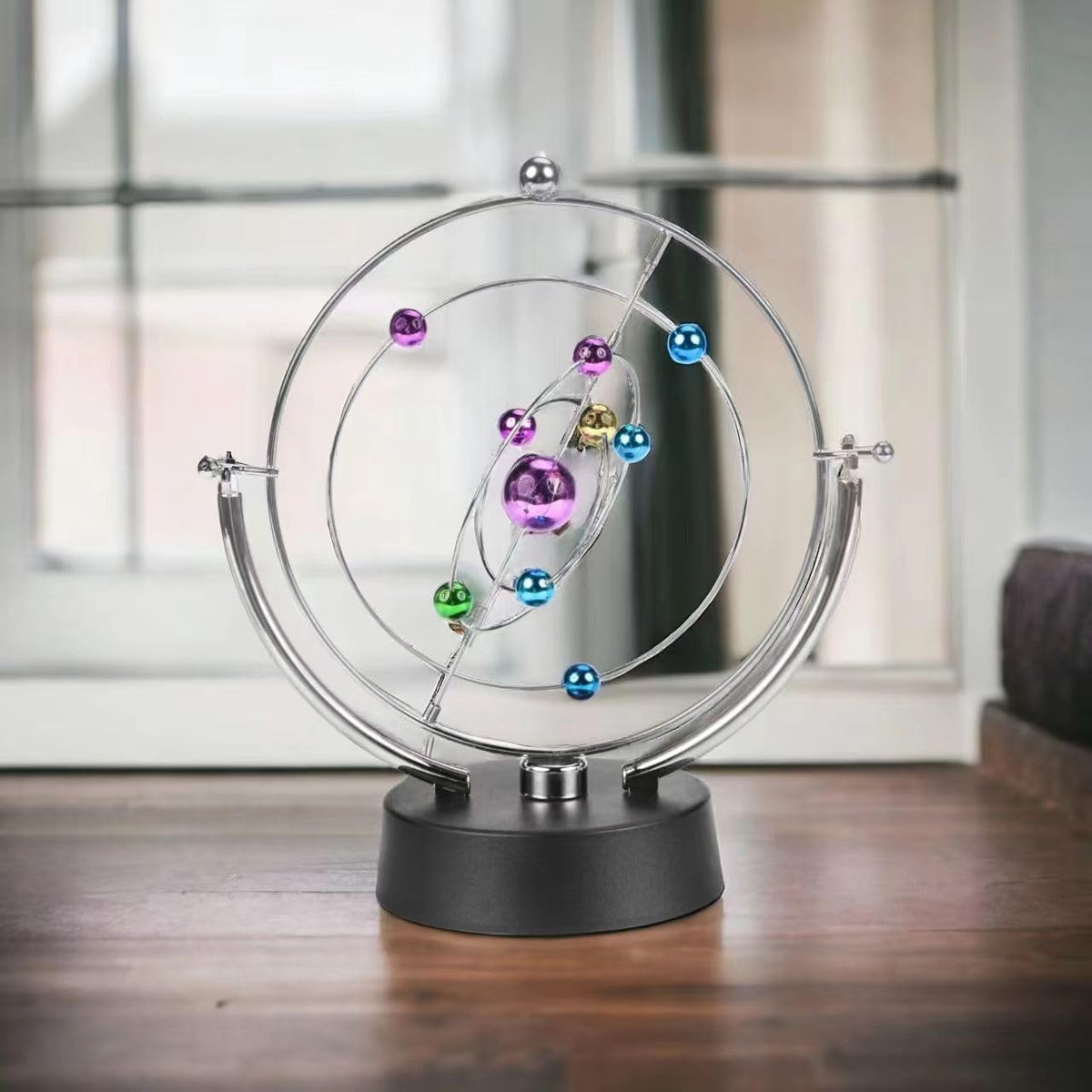 MarsGeek Solar System Planet Electronic Perpetual Motion Swing Balance Balls Office Desk Ornament Home Decoration Gift