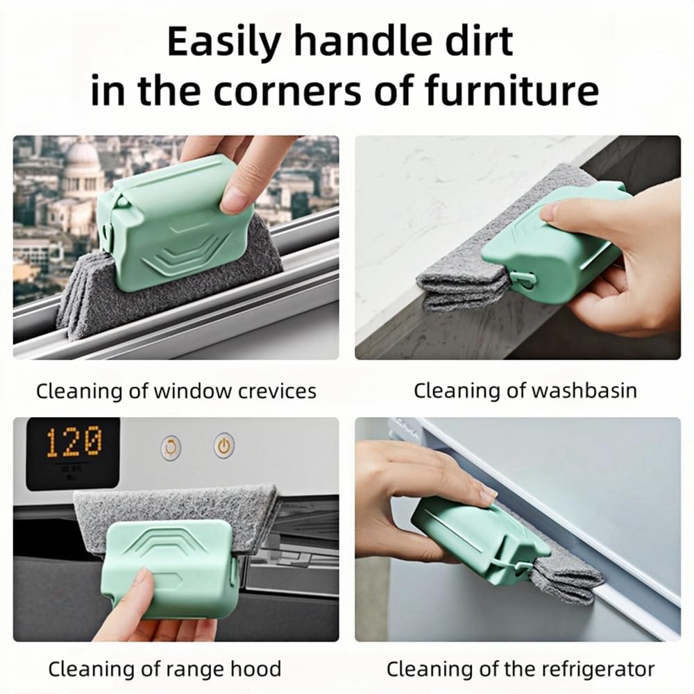 Magic Window Track Cleaner, 2025 Upgrad Window Groove Cleaning Brush Tools Set, Hand-held Window Track Cleaner Brushes Tools Set for Window lides Gaps Tile Lines Shutter Car Vents (Colorful 3PCS)