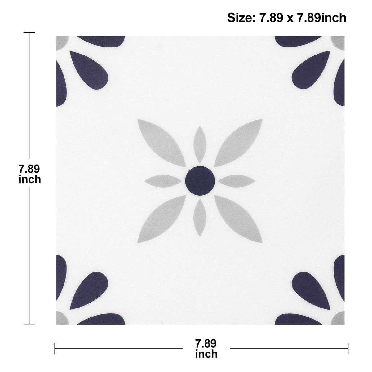 Peel & Stick Floor Tile Stickers, DIY Flooring for Kitchen, Dining Room, Bathrooms, Pet House and More, Self-Adhesive 8x8 inches,10 Pack (1006)