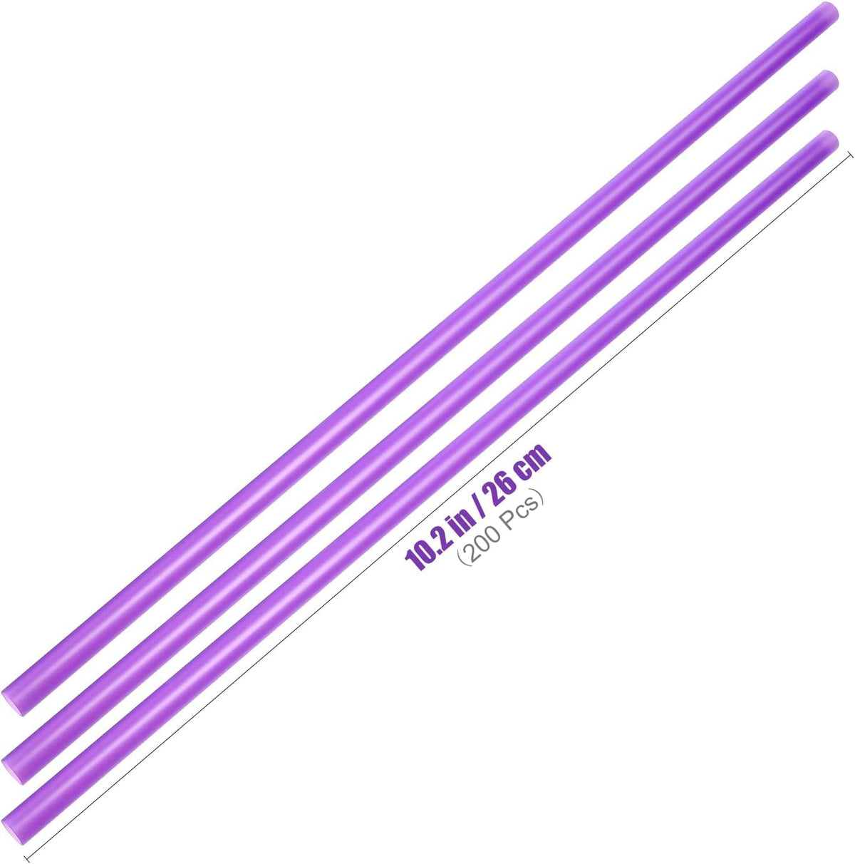 Healeved 200PCS Disposable Plastic Straws 10.2 Inches Long Plastic Drinking Straws for Wedding Birthday Party Cocktails, Coffee, Juice, Water, Iced Tea