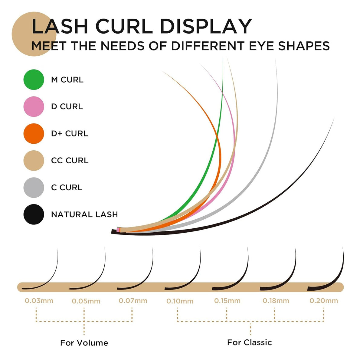 LASHVIEW Faux Eyelash Extensions Volume Fan for Professional Salon UseThickness 0.05mm Soft D Curl Length 8-15mm mixed Semi-Permanent Individual Silk Lashes