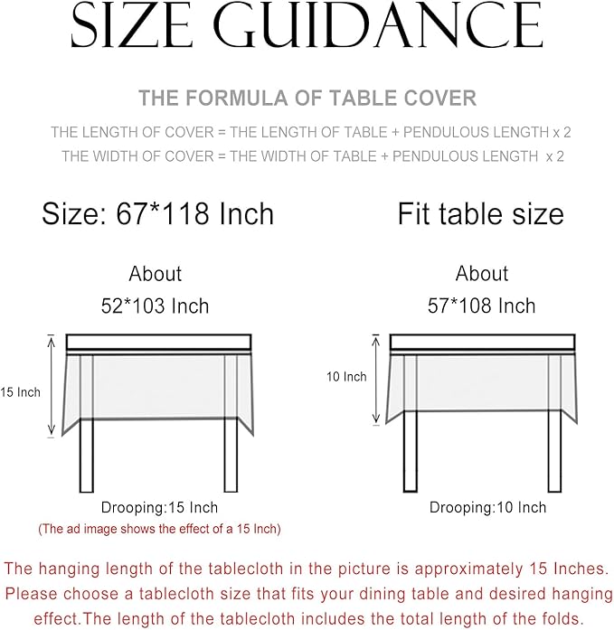 patdrea Designer French Linen Blue Tablecloth for Rectangle Table,Vintage Floral Table Cloth,Colorful Decoration Fall Cover Kitchen Dining for Thanksgiving,Tea Party,Christmas,67"x118"-Wensel