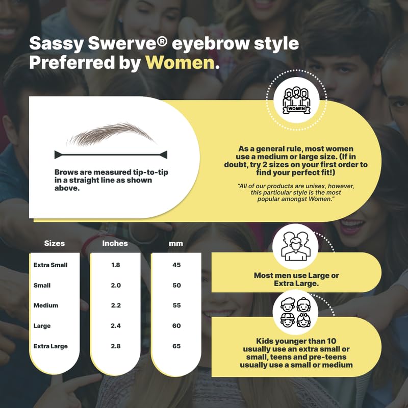 30 Pairs Dark Brown Temporary Eyebrow Tattoos, Waterproof and Smudge-Proof Medium Sassy Swerve Style Realistic Eyebrow Stickers for Women, Easy to Apply, Won't Work on Existing Brows