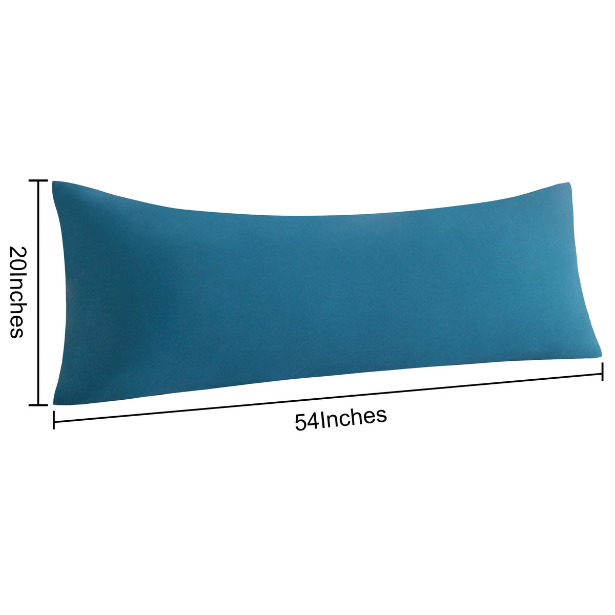 NTBAY Body Pillow Cases Set of 2, 2 Pack Brushed Microfiber 20x54 Pillow Cases, Soft, Wrinkle, Fade, Stain Resistant Teal Blue Pillow Cases with Envelope Closure, 20x54 Inches, Teal Blue