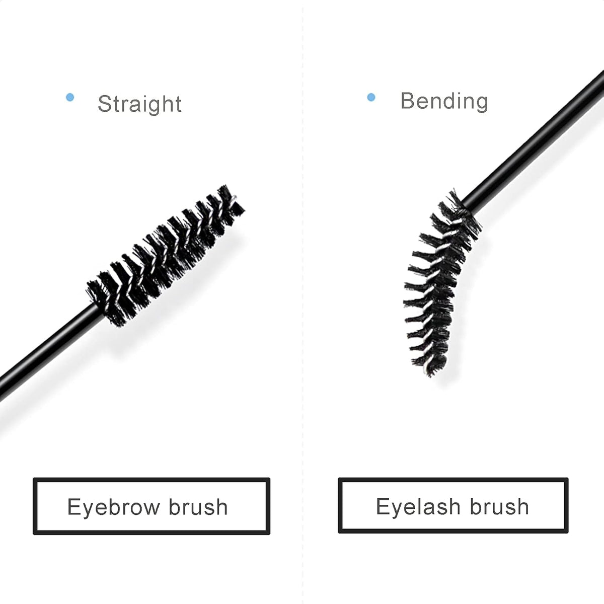 i-Laesh 10-Piece Disposable Mascara Wands with Tube - Diamond Spoolies for Eyelash & Eyebrow Makeup - Diamond Black Gold Color Lash Applicator Set