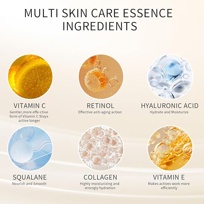 Retinol Anti-Aging Serum for Face (30 Capsules) – Vitamin C & Retinol Night Treatment, Collagen Boosting Wrinkle Repair, Firming & Hydrating Skin, Travel-Friendly, Smooth & Radiant Skin for Women