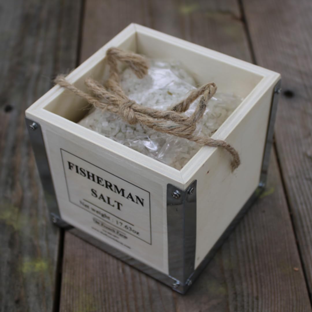 The French Farm Fisherman’s Salt Box – 17.64oz Gourmet Sea Salt for Seafood & Fish – Premium French Seasoning for Grilling, Roasting & Cooking – All-Natural, Handcrafted Flavor Enhancer