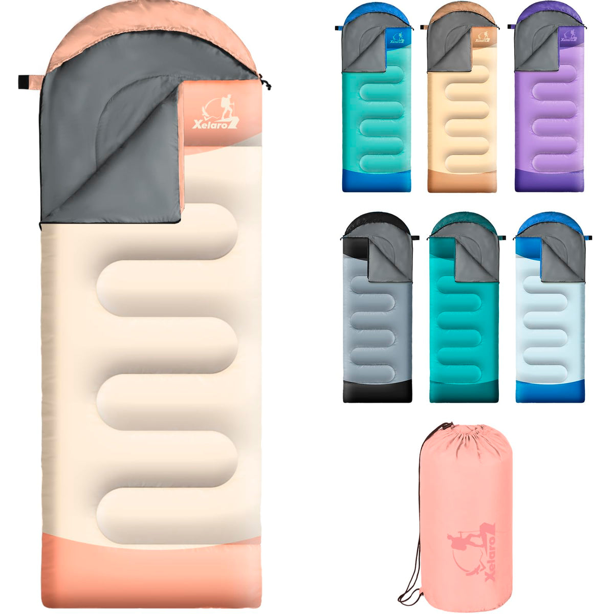 Sleeping Bags for Adults Kids - 3 Season Cold&Warm Weather Waterproof Camping Sleeping Bags - Lightweight Sleeping Bags for Camping Hiking Outdoor Travel