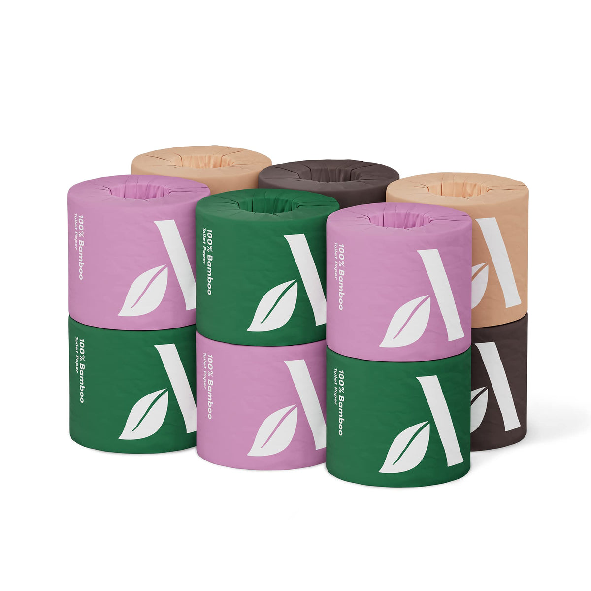 Amazon Aware 100% Bamboo 3-Ply Toilet Paper, Unscented, 24 Rolls, FSC Certified, 350 Sheets, 8400 Count, Pack of 24, Plastic-Free