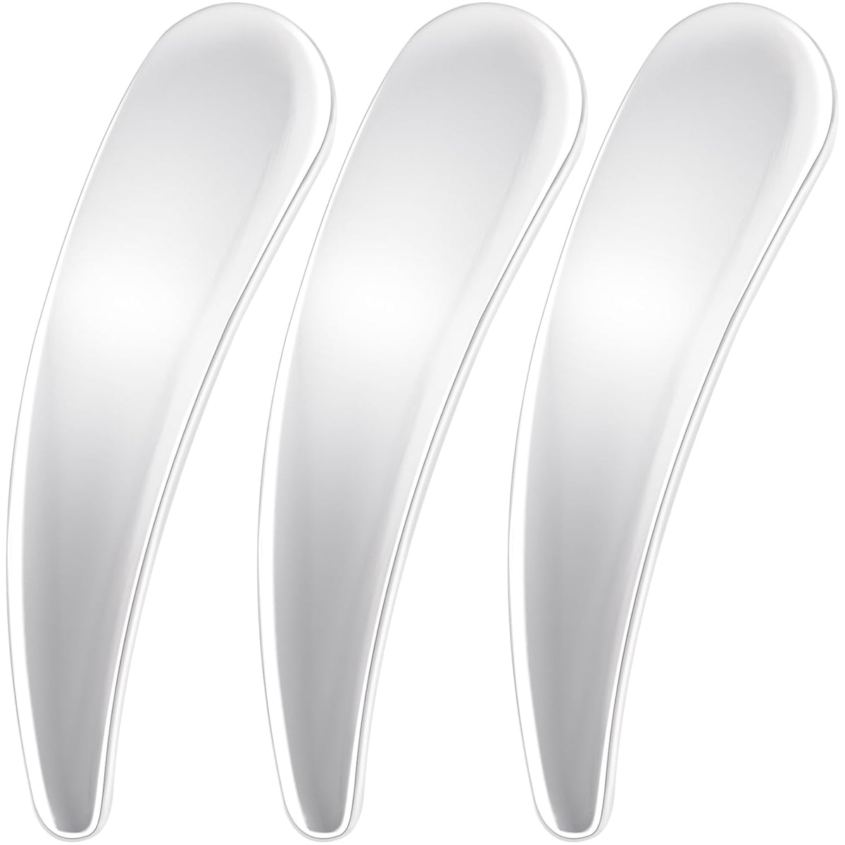 3pcs Mini Metal Cosmetic Makeup Skincare Cream Spatulas Scoop Cosmetics Spoon Practical Beauty Accessories for Mixing and Sampling Makeup Cosmetic Beauty Tools