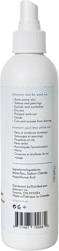 e11ement - Hypochlorous Acid Face and Skin Spray - HOCL- Safe for use on Acne Prone Skin - Eczema - Dry Scalp -Toner - Eye & Lash Cleanser - Face and Hand Cleanser (Feature Pack - 3 Bottles)