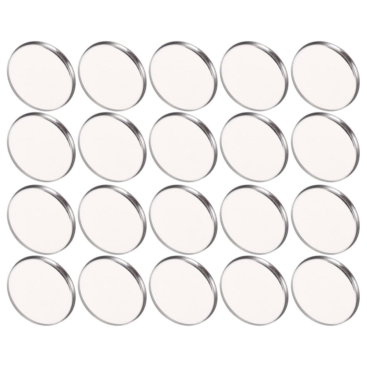 20pcs Metal Makeup Eyeshadow Jars Pan Palettes Tin Lipstick Foundation Single Holder Watercolor Eye Tray Steel Round Blush Pans Magnetic Cosmetic Plate Empty Pigment for