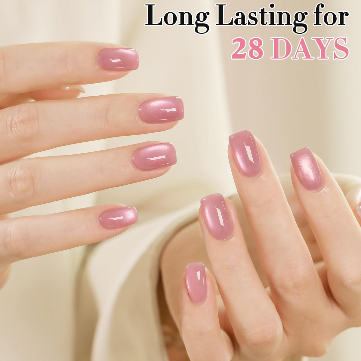 Double Rhythm 0.5 OZ Cat Eye Gel Polish with Magnet 15ML Holographic Glitter Shimmer Translucent Jelly Color Magnetic Nail Polish Salon DIY at Home (Light Purple-MC1209)