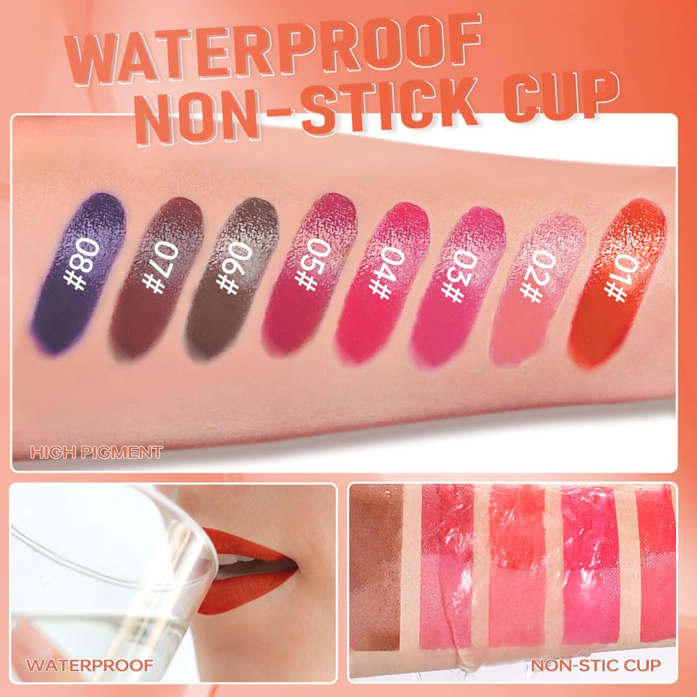 Rose Pink Peel Off Lip Gloss Masque,Lip Stain Peel Off Tattoo - Peel Off Lip Tint and Lip Oil 2-in-1,Long Lasting Waterproof Transfer-proof Lip Mask Lip Gloss Peel Off Lip Liner,for All Skin Type 02#