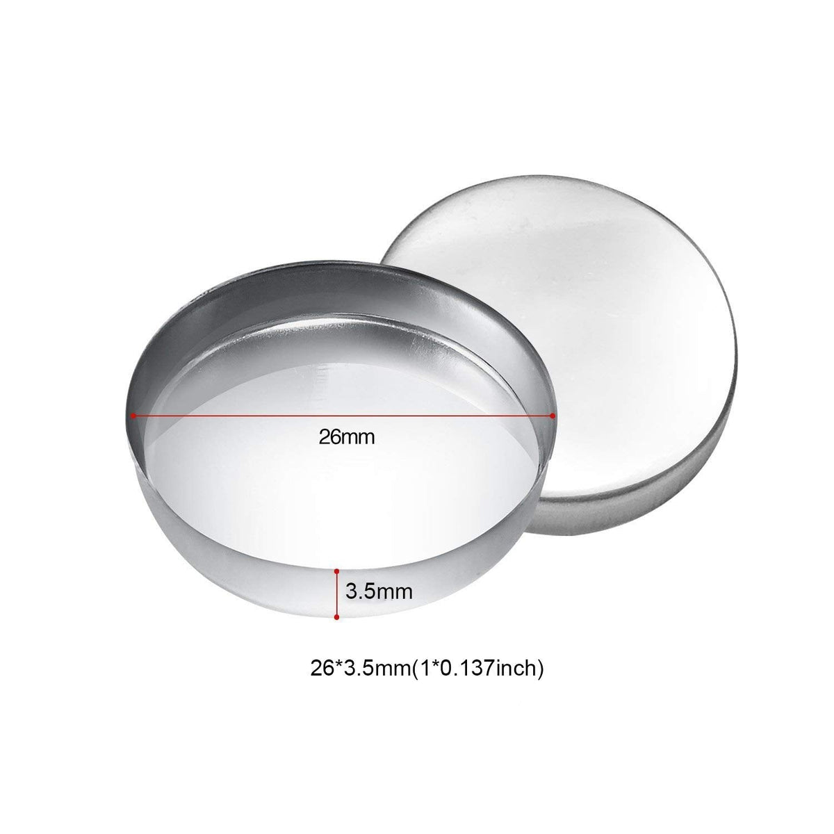 56 Pack Empty Round Metal Pans Size 26mm for Eyeshadow Palette Magnetic Makeup Palette (Height 3.5 mm)