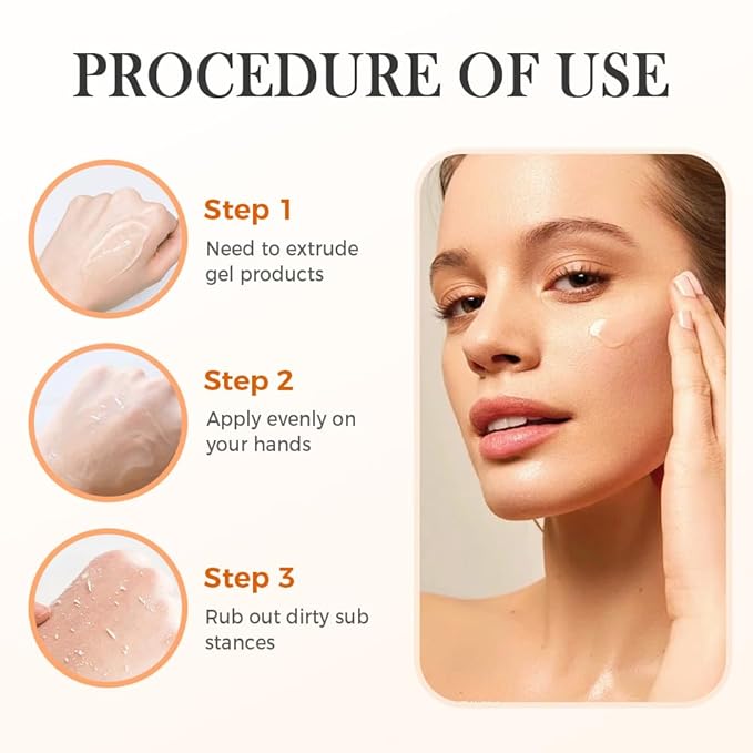 Orange Exfoliating Gel for Face and Body, 2025 New Deep Pore Orange Peeling Scrub, Deep Clean Pores, Remove Blackheads Moisturize Cleansing, Body Exfoliating Gel for All Types Skin (1PCS, 3.52 Fl Oz)