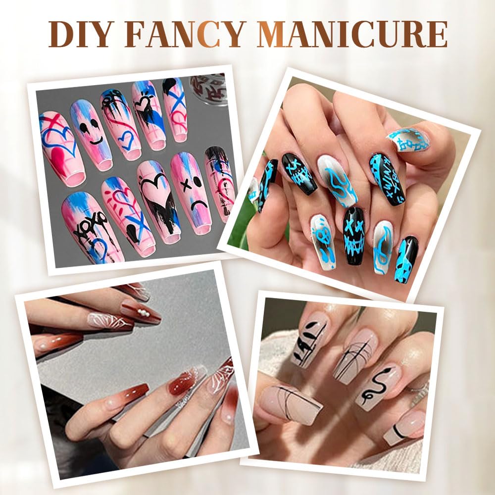 12 Colors Nail Art Pens Set, 3D Nail Art Markers Doodle Pen for Kids Adults, Nail Art Tools for Polishing Dotting Painting Liner DIY (2 set)
