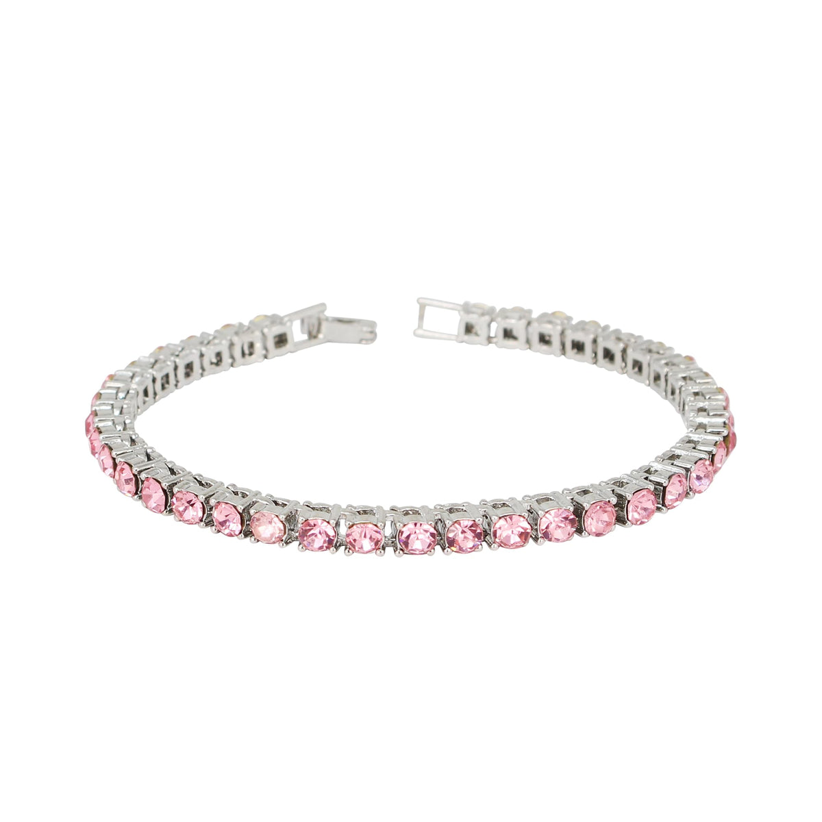 Charles Raymond Women's Pink Dial Luxury Crystal Diamonds Iced Out Watch, a True Testament to blinged-Out Beauty and Timeless Glamour - ST10327LA (ST10327LA-TB SLV Pink)