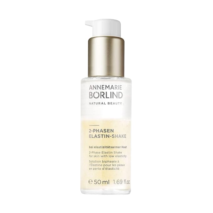 ANNEMARIE BÖRLIND 2-PHASE ELASTIN SHAKE (50ml) - Activates the skin's own elastin production, Promotes cell renewal, Gives the skin a golden glow, Vegan