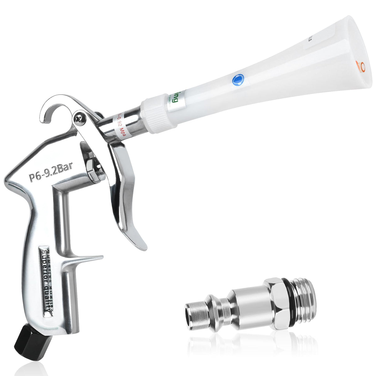 phepetroll Air Blow Gun Car Detailing Dry Cleaning Air Gun with Tapered Nozzle High Pressure Car Cleaning Tool, Car Dryer Air Blower for Car Surfaces Quickly Blasts Dust, Works with Air Compressor