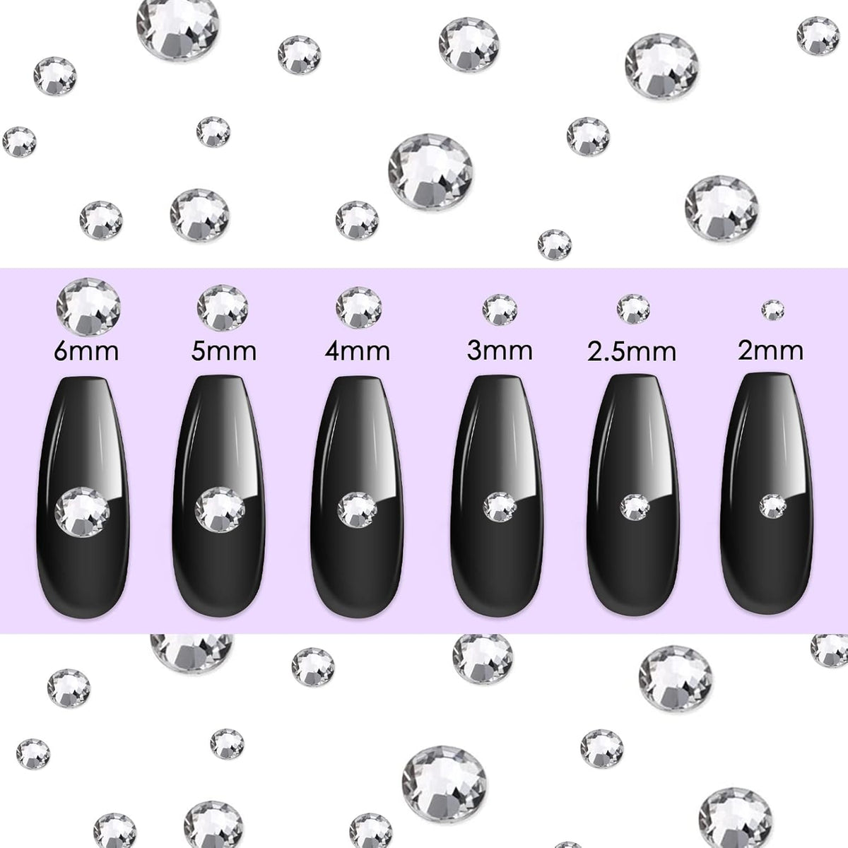 Canvalite 2784PCS Rhinestones Flatback Gems, Nail Rhinestones Nail Art Gems with Jewelry Glues, Pick Up Tweezers and Rhinestone Picker Dotting Pen, Nail Art Tools for Nails, Clothes, Face, Crafts