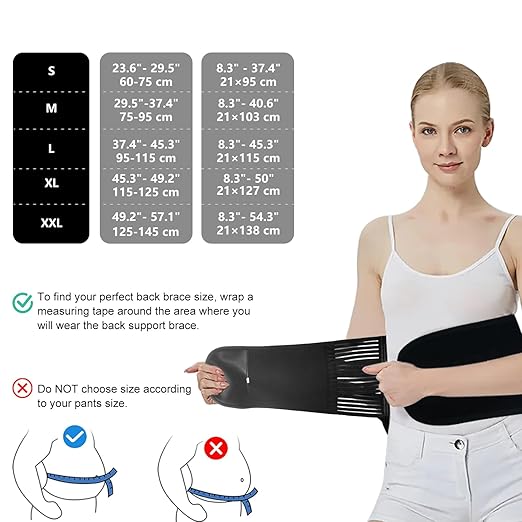 Lumbar Back Brace for Lower Back Pain Men and Women, Adjustable Backbrace with Lumbar Support Brace Pad, Breathable Design Belt Relief From Sciatica, Herniated Disc, Scoliosis, Size XL