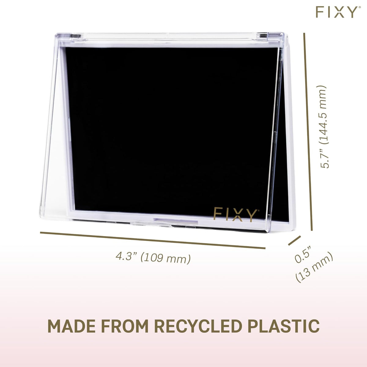 FIXY Empty Magnetic Makeup Palette Set of 5 (5.7x4.3inch) and 20 Magnetic Metal Pans of 21mm - Travel Friendly for Depotting, Organizing Eyeshadow, Blush, Foundation, Face Powder and more