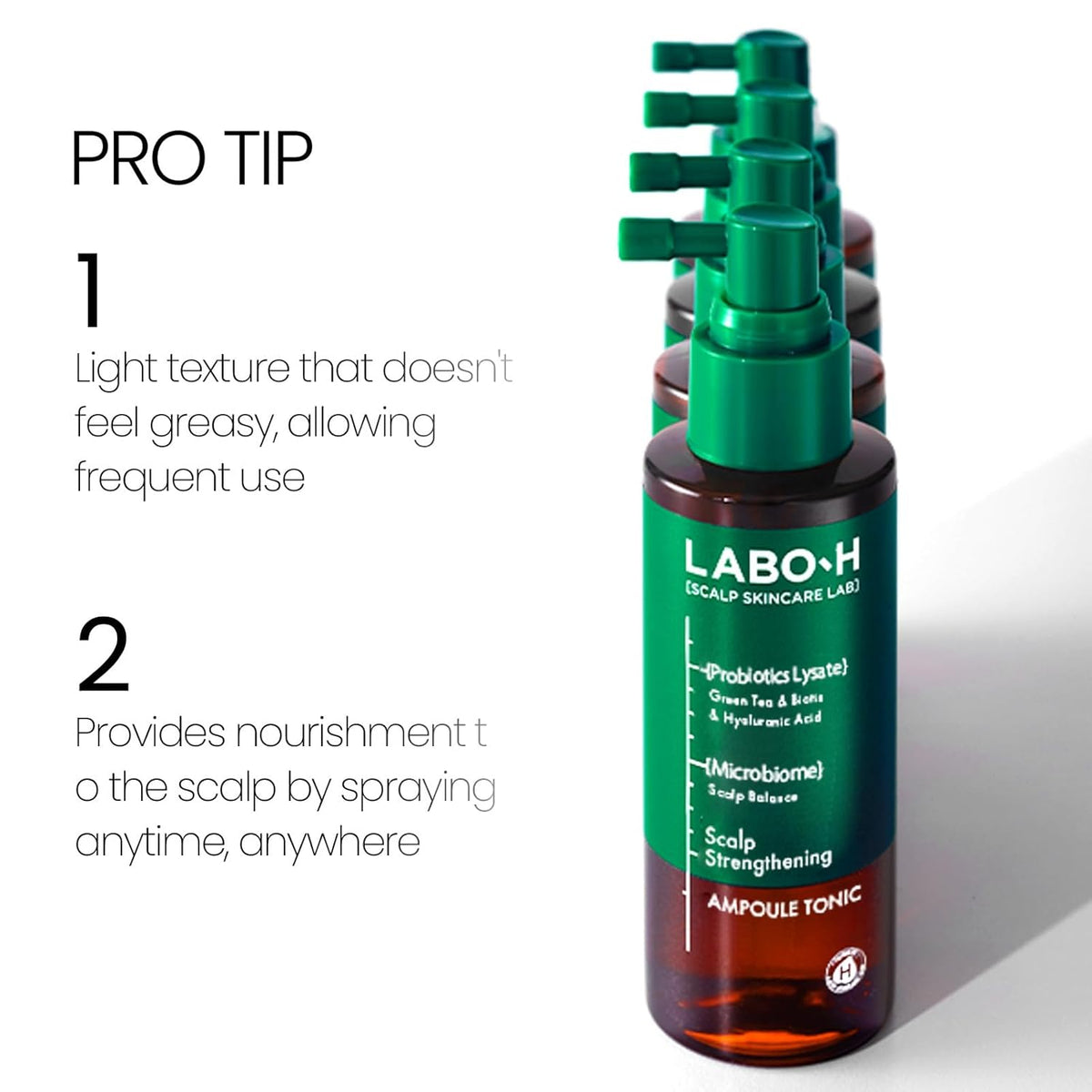 Scalp Strengthening Spray for Hair Growth & Anti-Loss | Vegan Tonic Serum, Instant Cooling & Soothing with Rosemary and Peppermint Oil, Sulfate Free, Korean, 3.38 Fl oz.