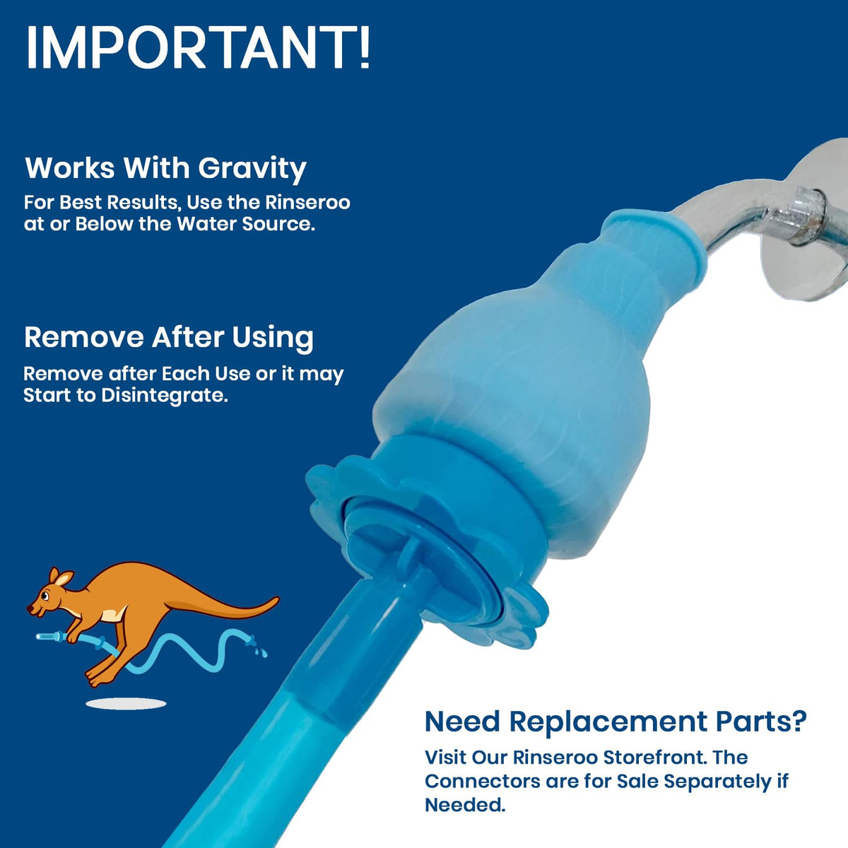 Rinseroo Dog Spot Washer – 6ft Slip-On Shower Hose for Easy Pet Rinsing, Fits Showerheads Up to 4” – Stress-Free Way to Clean Dogs Without a Full Bath, Shark Tank Product (Not for Tubs)
