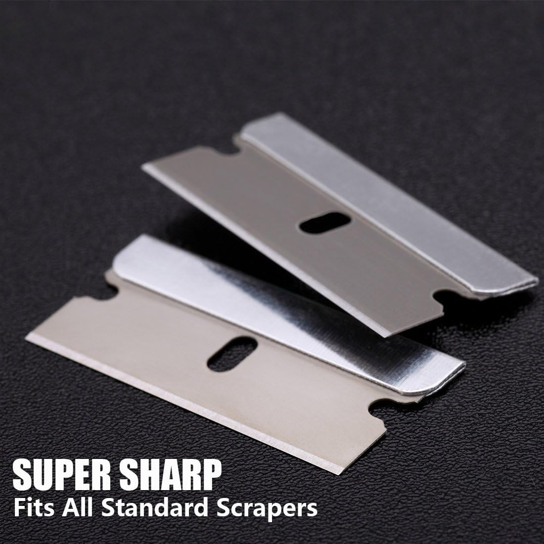 REXBETI 400PCS Single Edge Razor Blades, Industrial Scraper Razor Blades, One Edge Razor Blade, Replacement Box Cutter Blades, Suitable for Removing Labels, Decals, Stickers