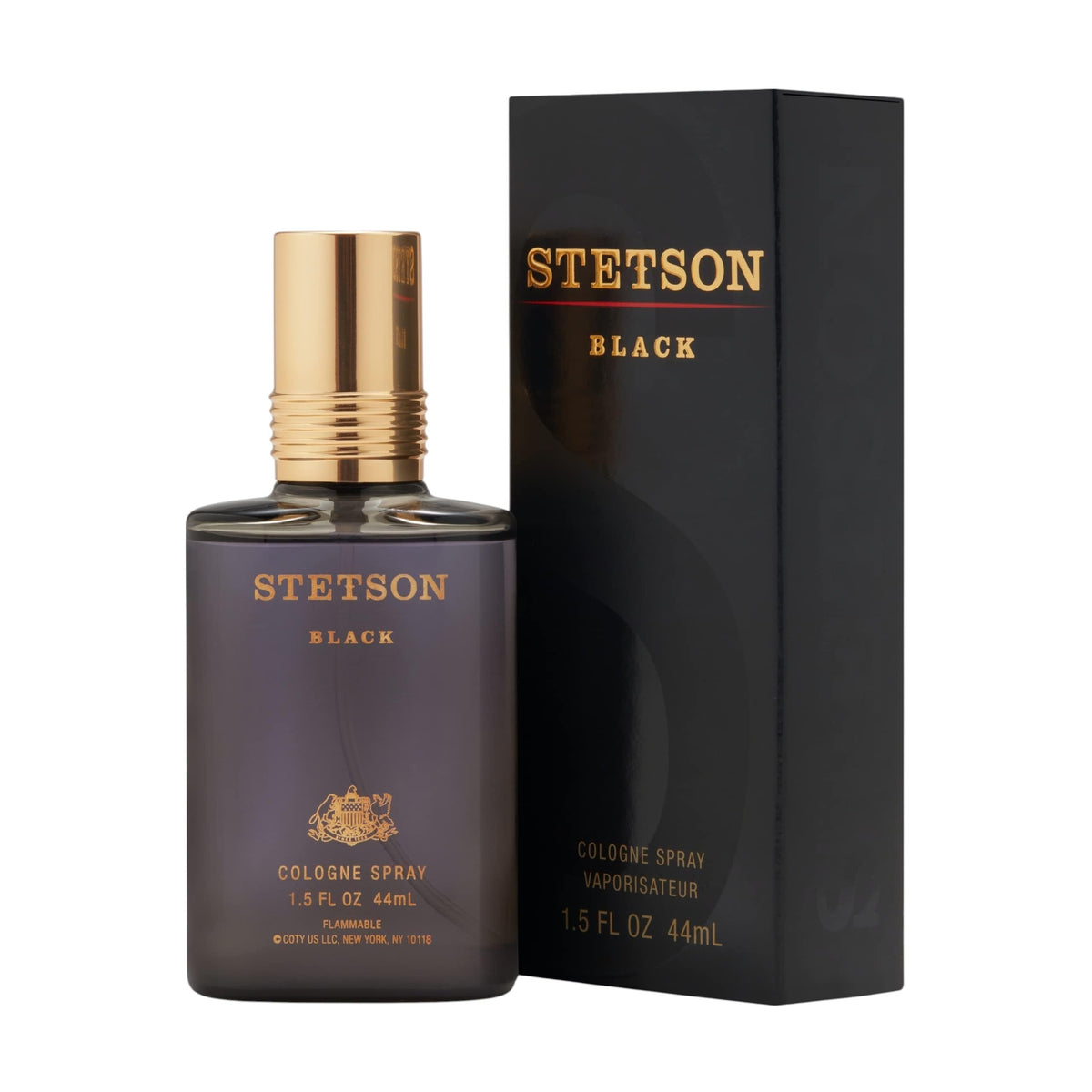 Stetson Black - Cologne for Men - Woody, Dark and Spicy Scent with Fragrance Notes of Sandalwood, Spices, and Suede - 1.5 Fl Oz