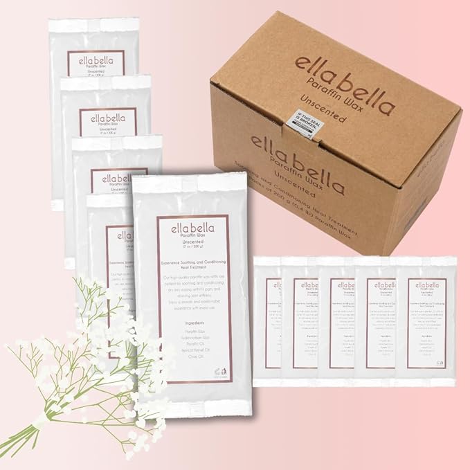 ELLA BELLA® Paraffin Wax Refill Unscented • Therapeutic Hand & Foot Wax for Paraffin Bath • Deep Moisturizing & Soothing Relief • Compatible with our Wax Machine