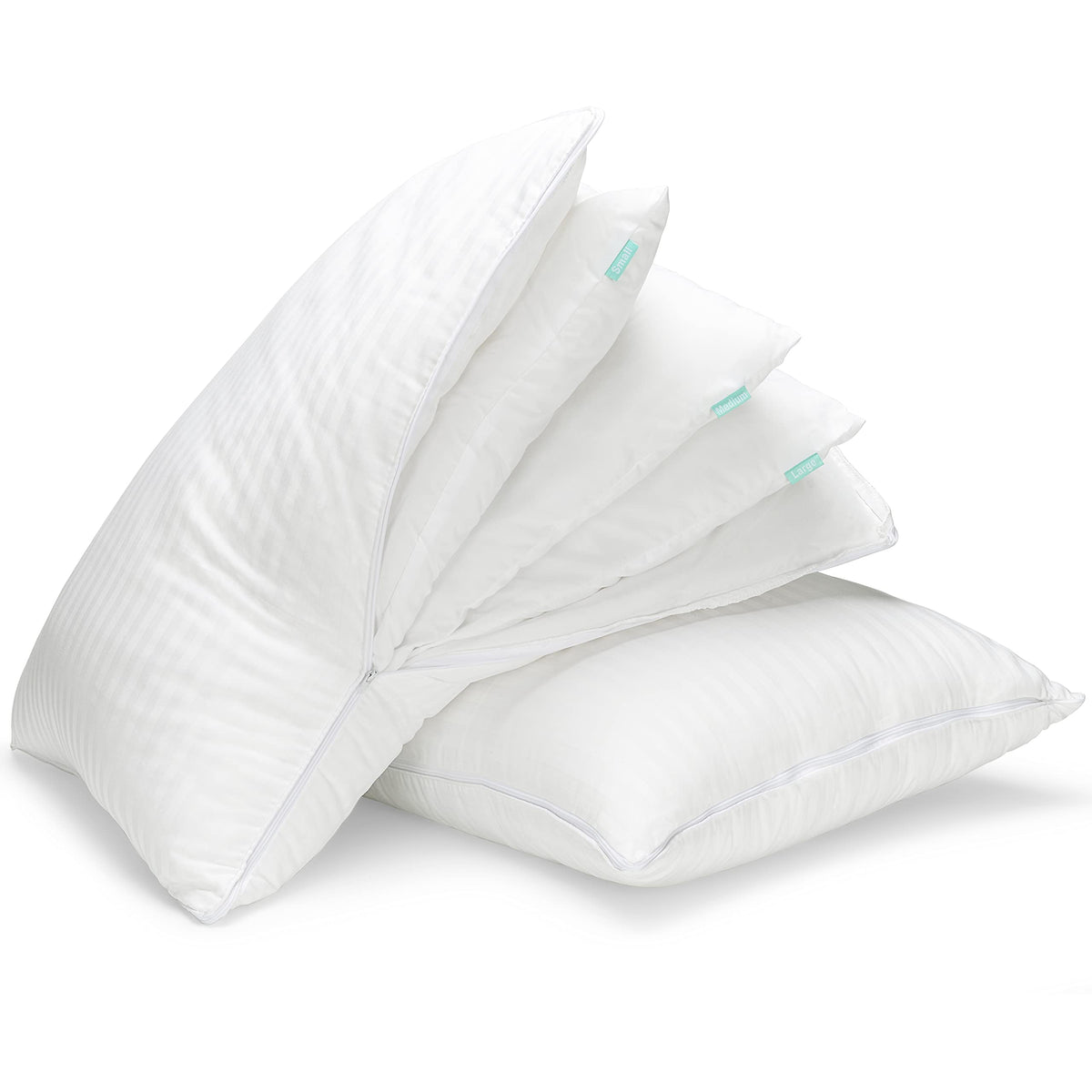 EverSnug Adjustable Pillows for Sleeping, Cooling Support, Set of 2 (Standard, Down Alternative)