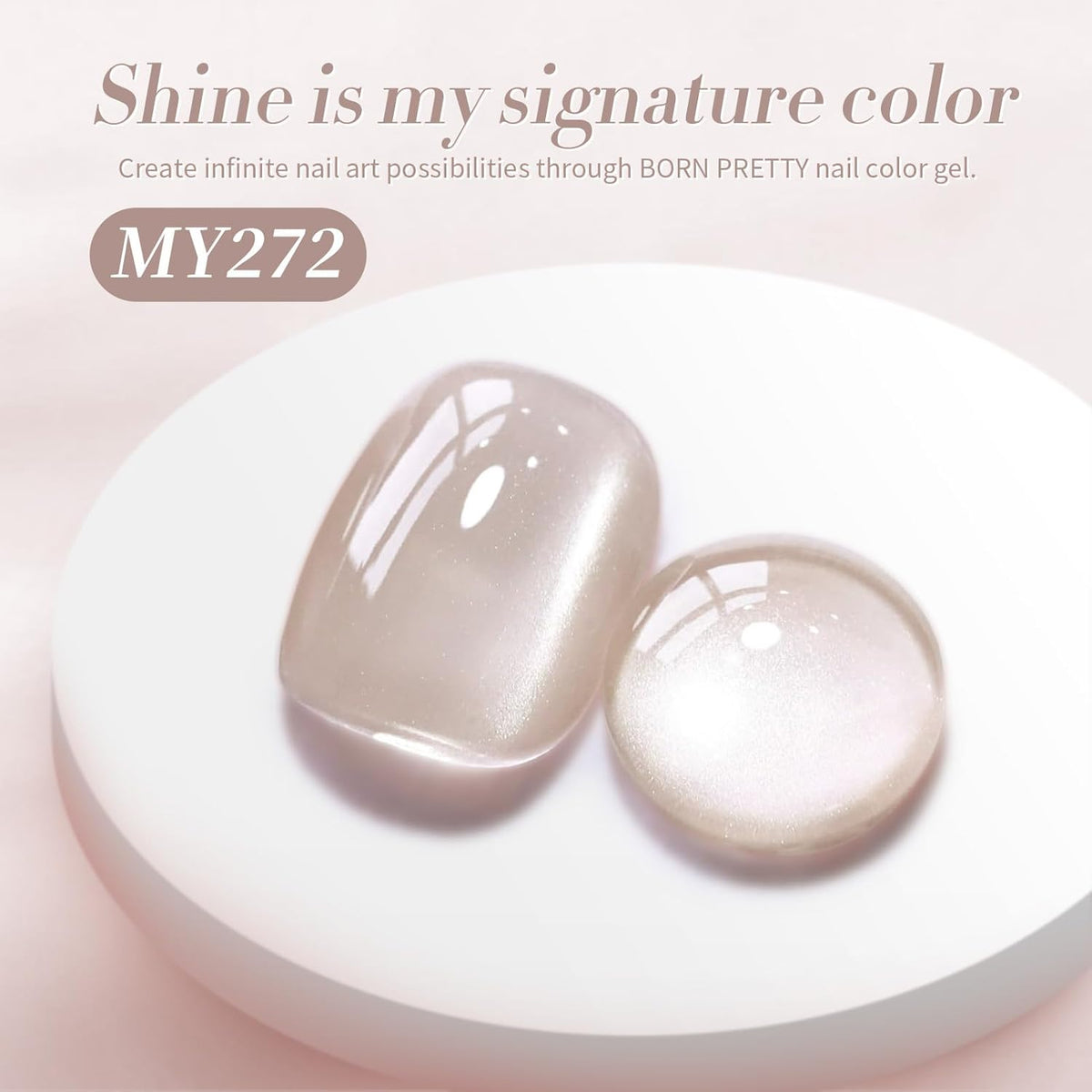 Born Pretty Cat Magnetic Eye Gel Nail Polish, Pink Moonlight Cat Magnetic Gel Nail Polish Delight Magnetic Nail Polish for Nail Art Manicure Salon DIY at Home 15ML
