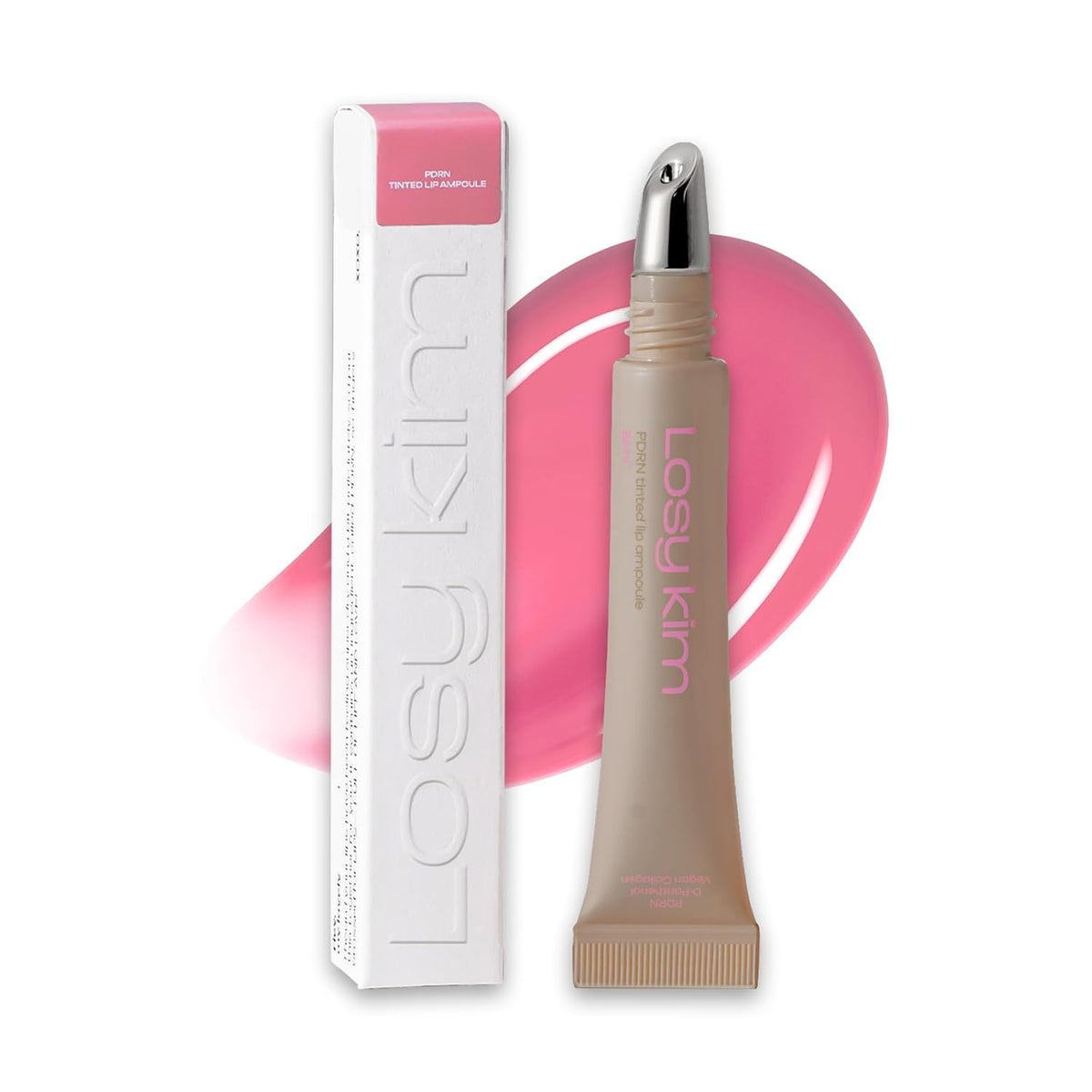 PDRN Tinted Lip Serum – High Gloss Ultra Hydrating Natural Glow, Non-Sticky Volumizing Color Glaze with Long-Lasting Shine, Nourishing Moisturizing Repair for Chapped Lips (0.34 oz) (bikini)