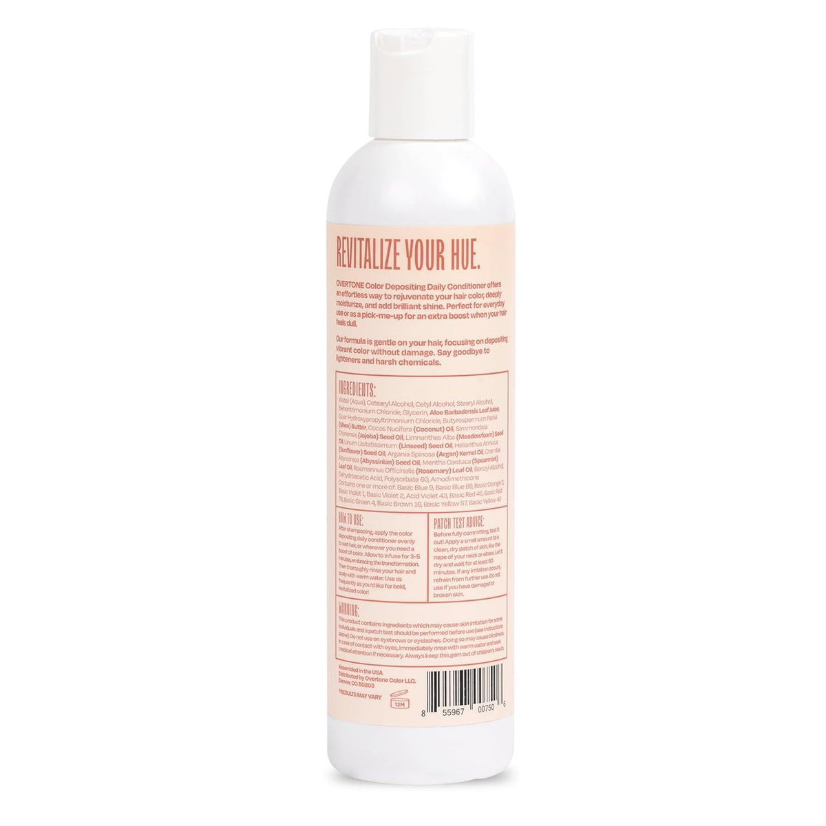 Overtone Daily Color Depositing Conditioner: 8oz Temporary Coloring Conditioner w/Shea Butter & Coconut Oil, Refresh Color & Prevent Fading, Vegan & Cruelty-Free, Rose Gold is Desert Rose