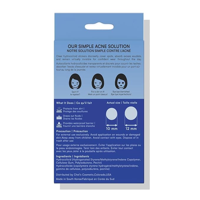 Chel's Magical Cosmetic Acne Pimple Patches | Hydrocolloid Patches for Acne & Zit Treatment | Invisible Spot Cover for Blemishes & Breakouts | Korean Skincare (Pack of 2)