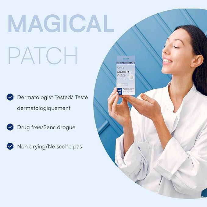 Chel's Magical Cosmetic Acne Pimple Patches | Hydrocolloid Patches for Acne & Zit Treatment | Invisible Spot Cover for Blemishes & Breakouts | Korean Skincare (Pack of 2)