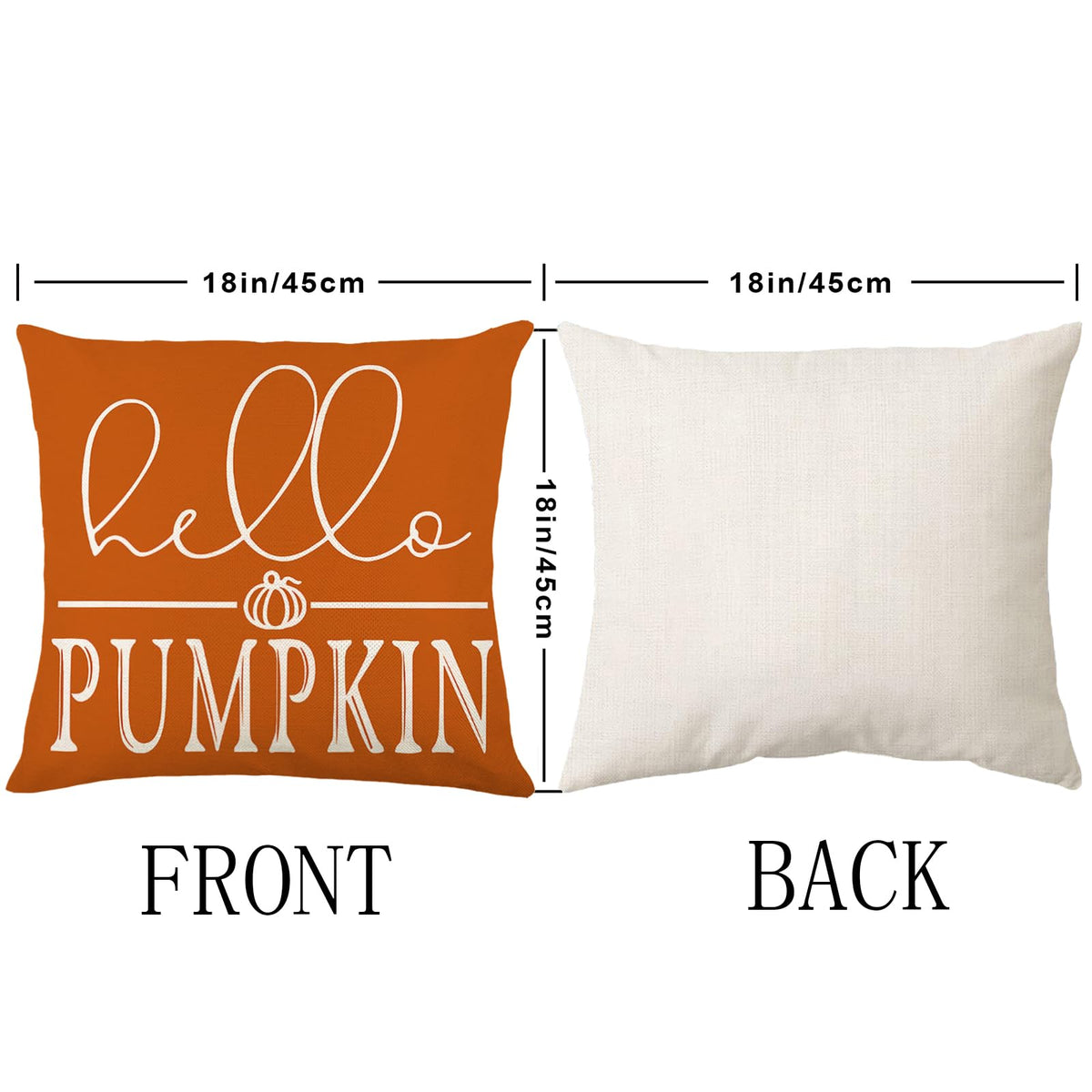 MAZSHTTD Fall Pillow Covers Blue Pumpkin Outdoor Indoor Decorative Throw Pillow Covers 18 x 18 Inch Set of 4 Farmhouse Autumn Cushion Cover Pillow Case for Living Room Bed Room Fall Decor