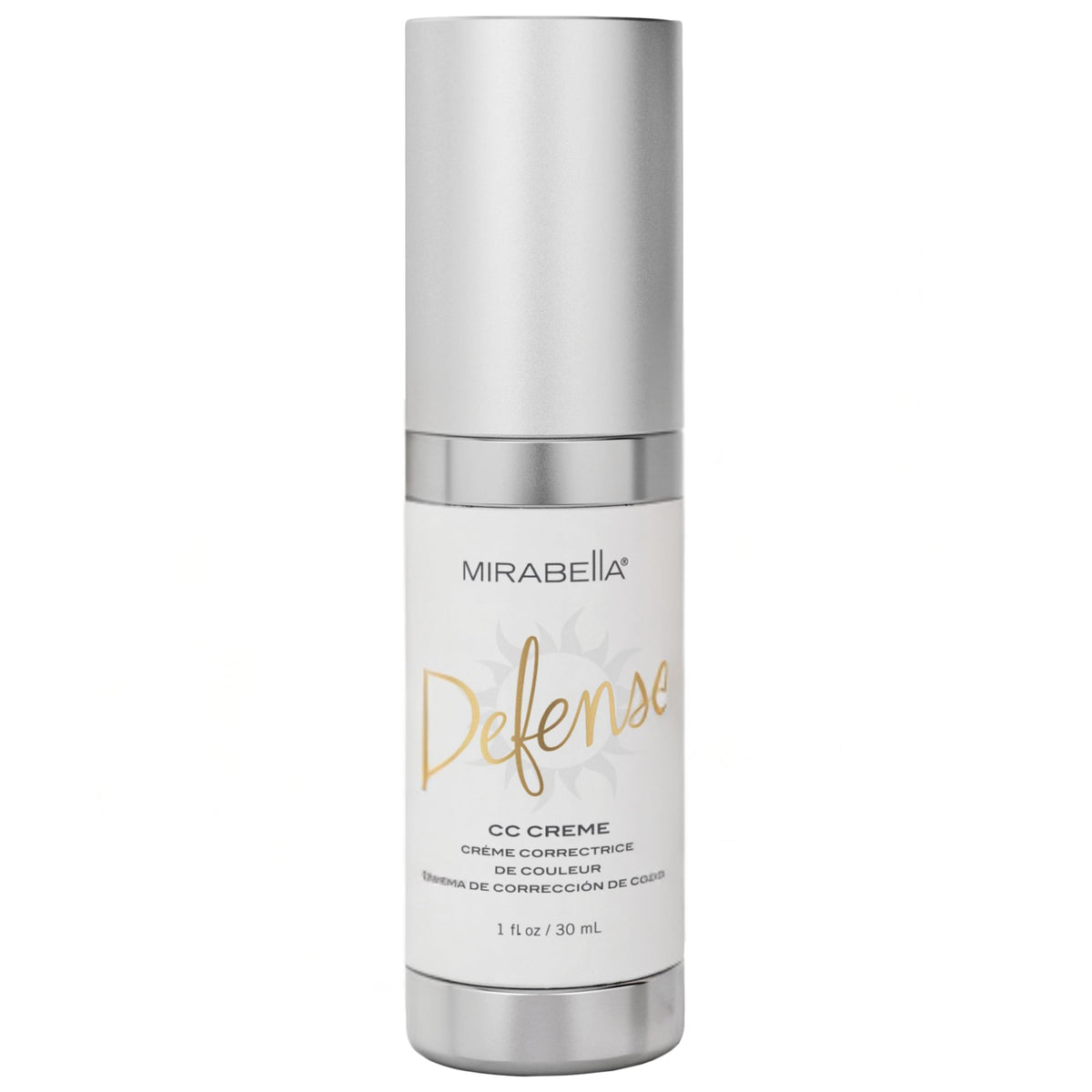 Mirabella Defense CC Creme Full Coverage Foundation with SPF 20, CC Cream Foundation with Sunscreen & Hyaluronic Acid, Oil Control with Salicylic Acid - Light